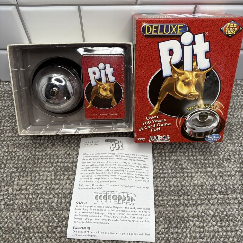 Deluxe Pit Corner the Market Card Game Trading Hasbro Bell New Open Box